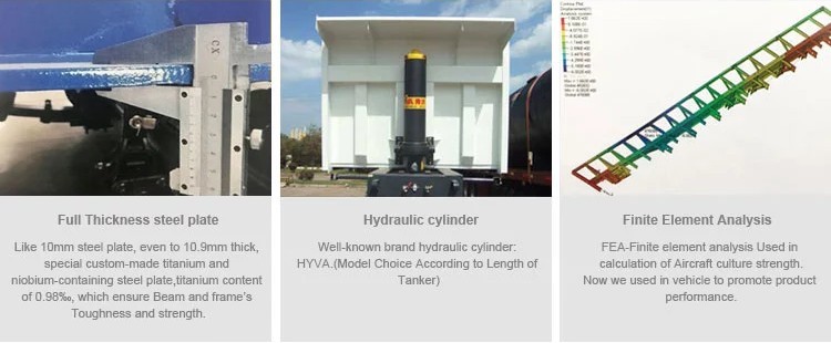 Sinotruk U Shape 3 Axle 35 CBM Hydraulic Tipping Trailer
