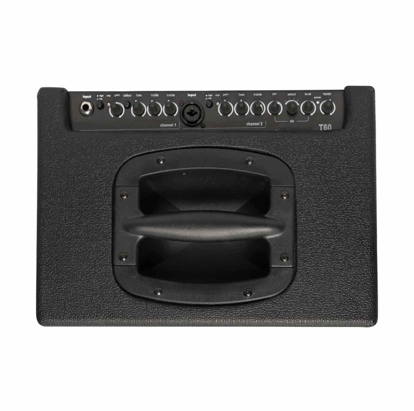 Custom Grand 60watt Acoustic Guitar Combo Amplifier with Effects in Black Color Ger Compact T60 Style