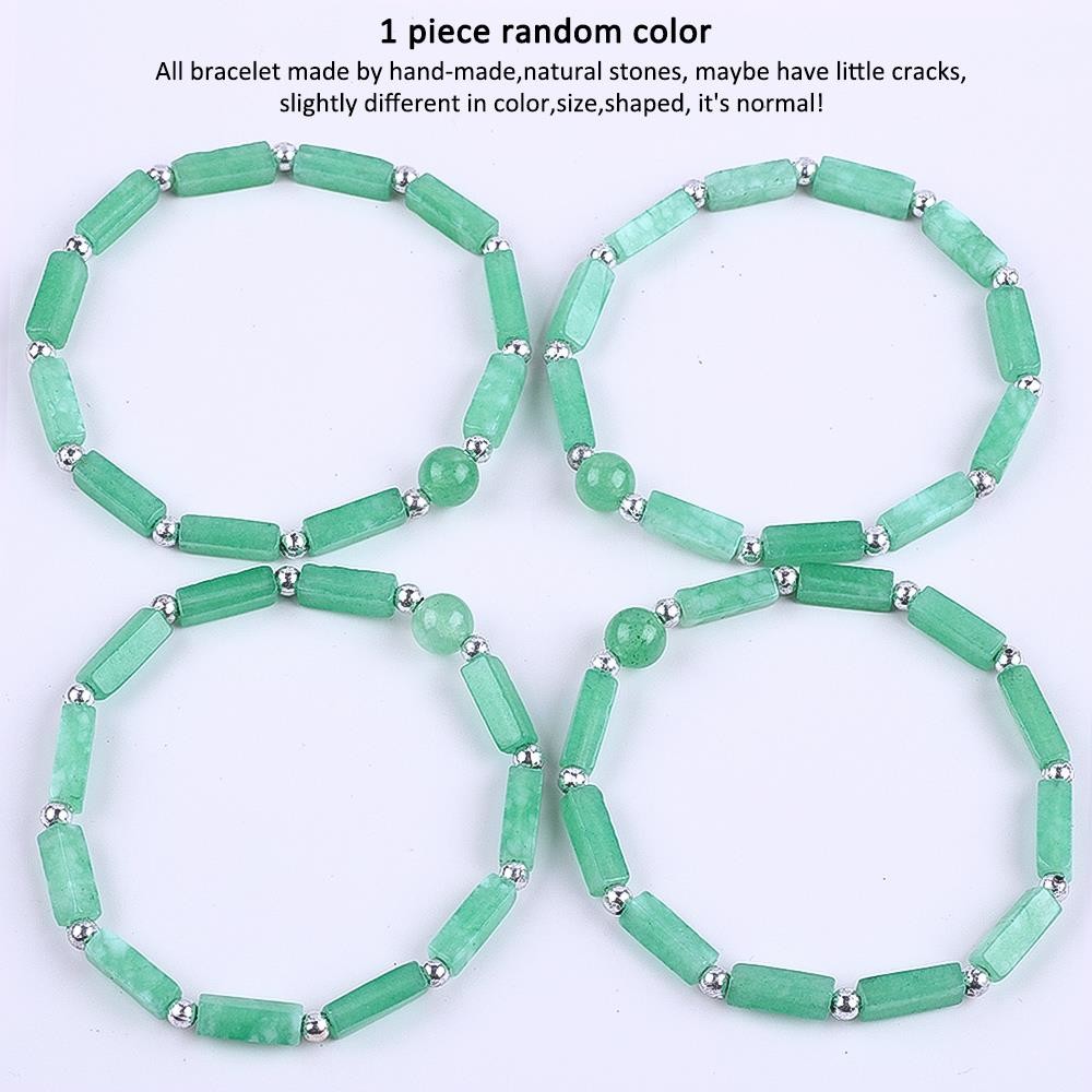 3mm/8mm/13mm Rectangle Bead Healing Energy Crystal Gemstone Bracelet