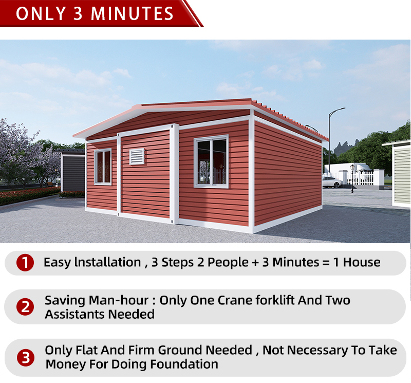 20 Ft Folding Living Container Expandable Home with Customized Color Customization