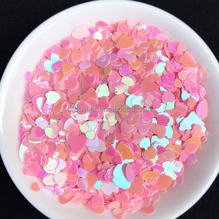 Non-Toxic 1MM 3MM 4MM Heart Mixed Heart Shapes Sequins for Wedding Party Home Decoration in Customized Colors from Stock