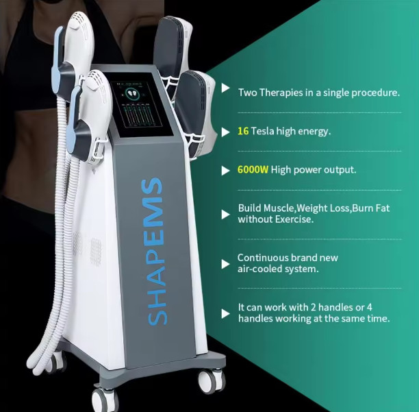 15Tesla 6000W 4Handle Electro Magnetic body Slim Fat Burnnig Muscle Building Contour Sculpt Device