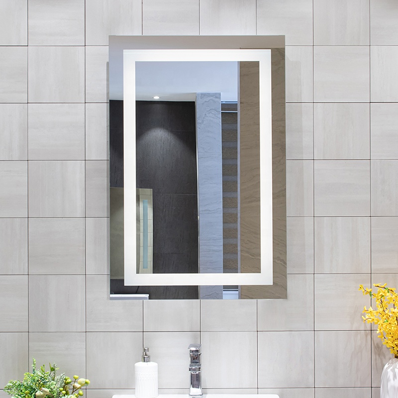 Living Room Illuminated Rectangle Shaving Shower Room Bathroom Mirrors With Touch Switch