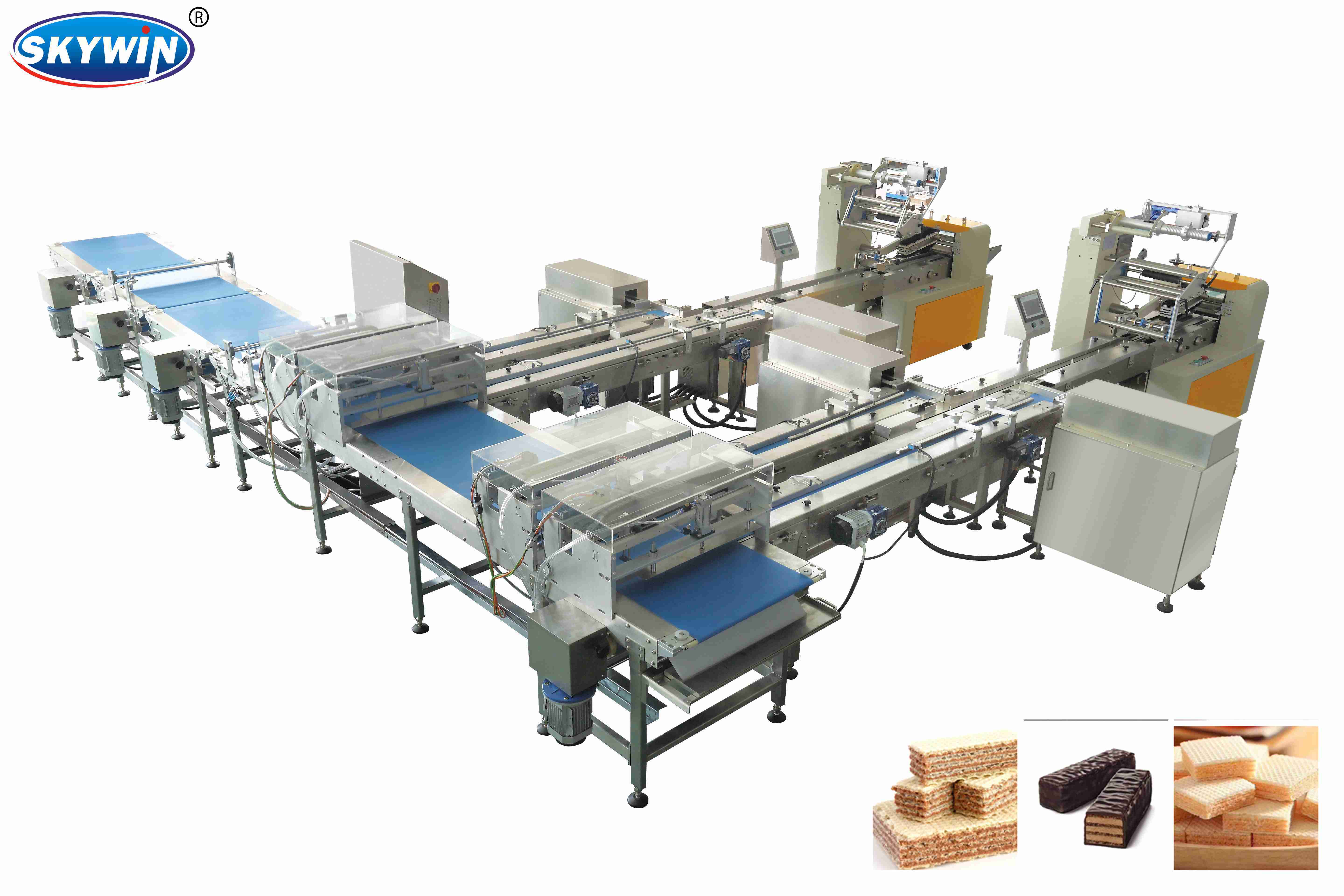 3 Pusher Wafer Production Line Wafer Packing Machine PLC Control