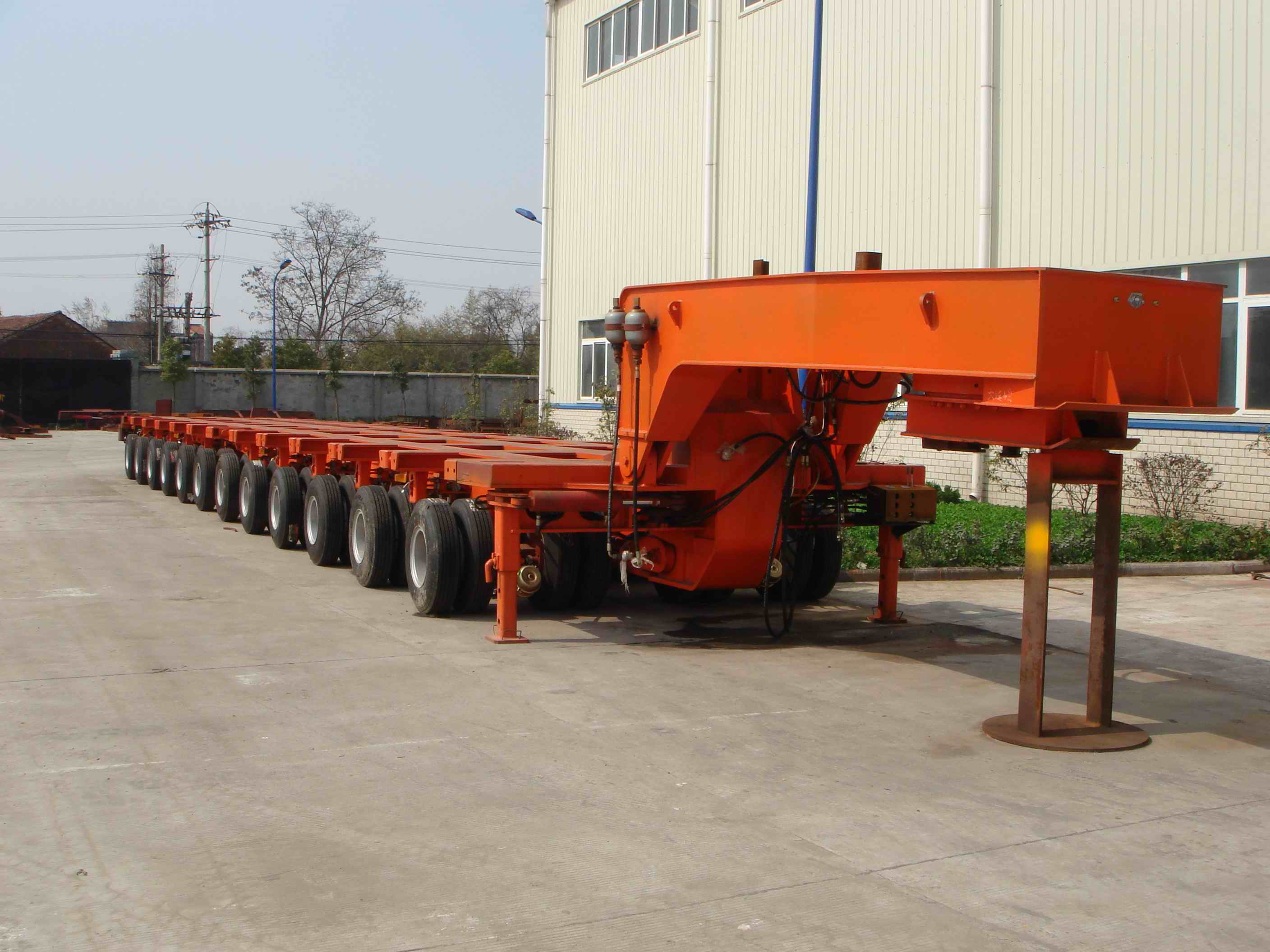 Semi-Trailer Self-Propelled Modular Transporter Trailer for Bridge Beam Transport