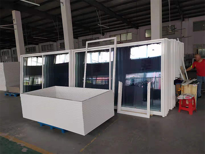 Black Bifold UPVC Sliding Window And Door For Balcony ISO9001 Certificated