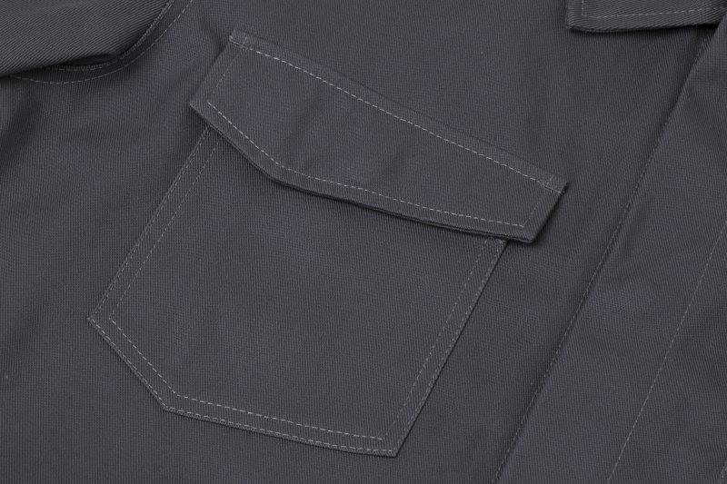 350gsm Fr Rated Winter Coats , EN11611 Fire Retardant Apparel With Studs