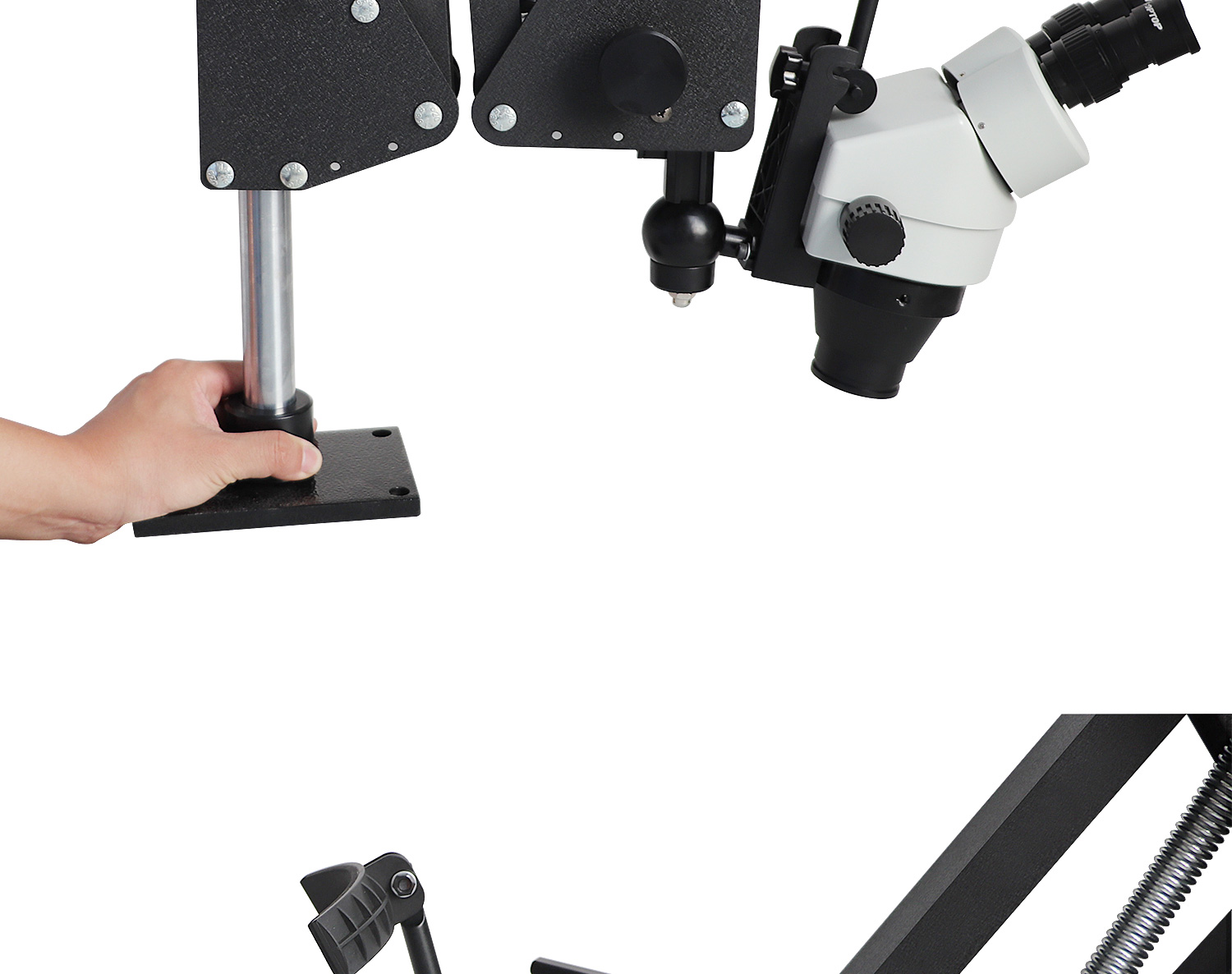 Universal Spring Bracket Jewelers Bench Microscope Super Clear