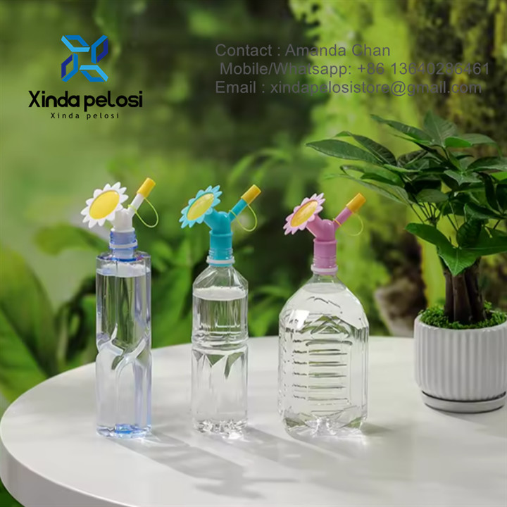 Plastic Household Dual Head Bottle Cap Watering Spout Indoor Seedlings Plant Waterer Tool