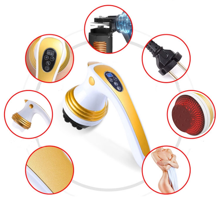 Handheld Fat Burning Anti Cellulite Electric Massager With Time Display