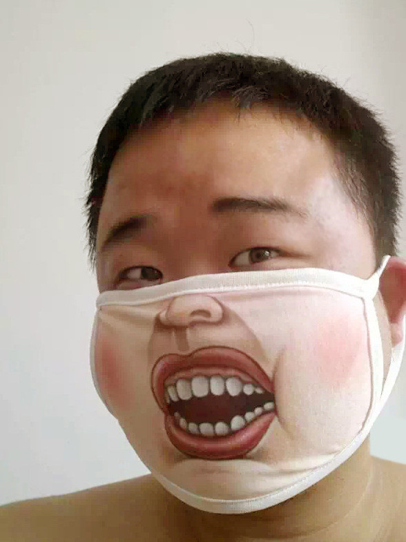 China hot 3D printing funny cotton face mask