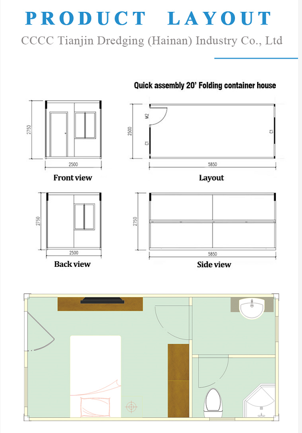 Quick Build Folding Container House Modular Wind Resistance Steel Structure