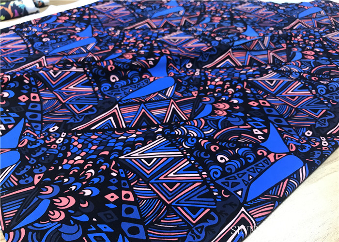 Chlorine Resistance Yoga Wear Fabric Wrinkle Free 79% Polyester With 21% Elastane