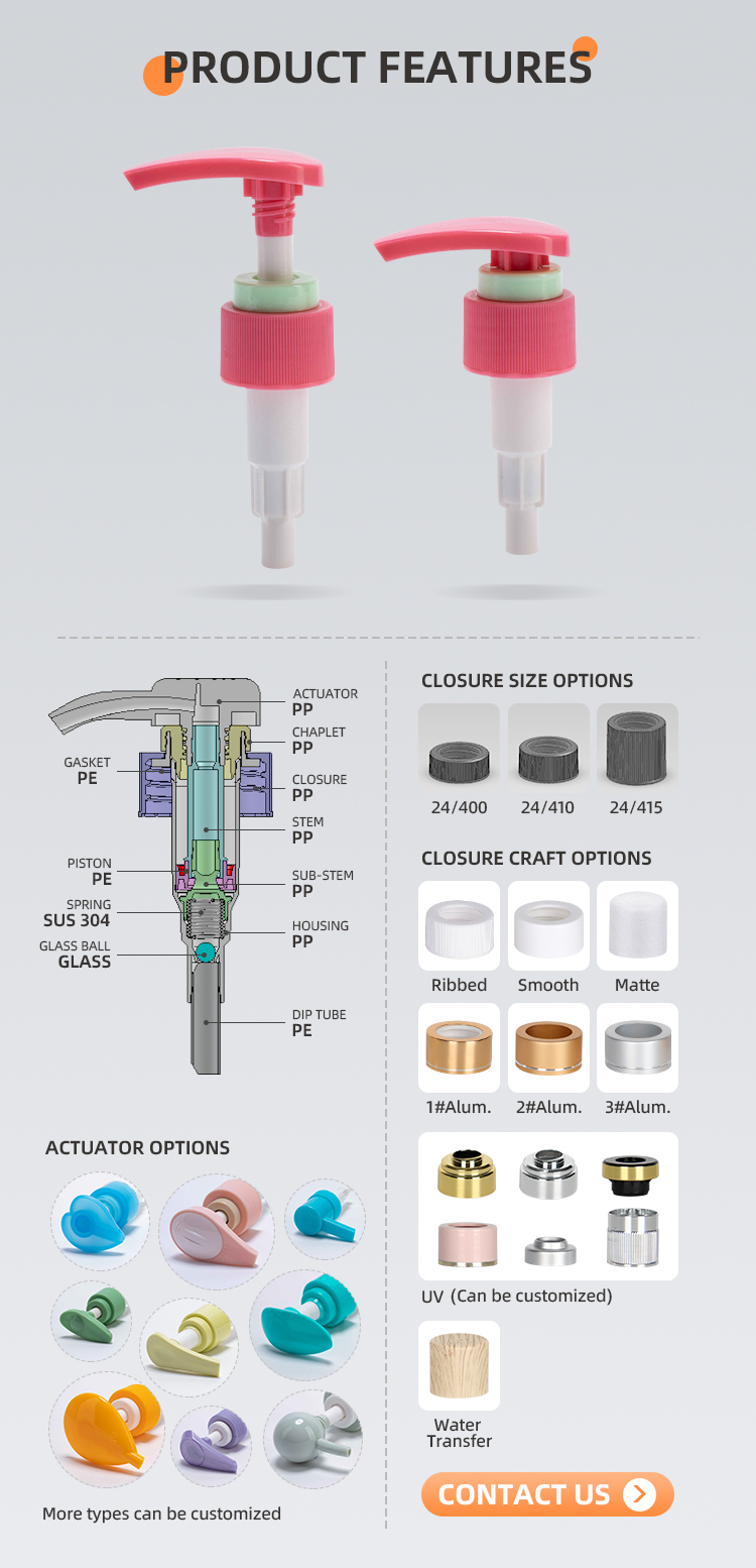 2.0cc Red Plastic Treatment Pump Cosmetic Dispenser Pump Customization