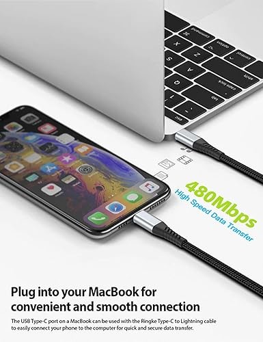 Fast Charger Block Data Transfer Cable Braided 3Ft 6ft For Iphone 15 16