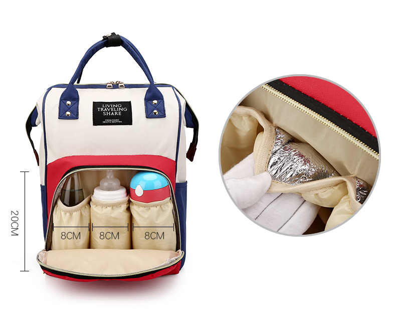 Multifunctional Mommy Diaper Bag Backpack Large Capacity Waterproof