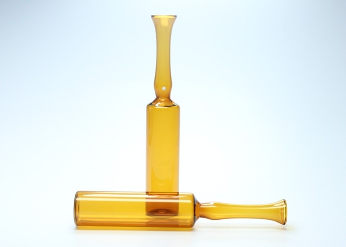 Amber Type C Empty Glass Ampoules 10ml Capacity Neutral Borosilicate Glass Material