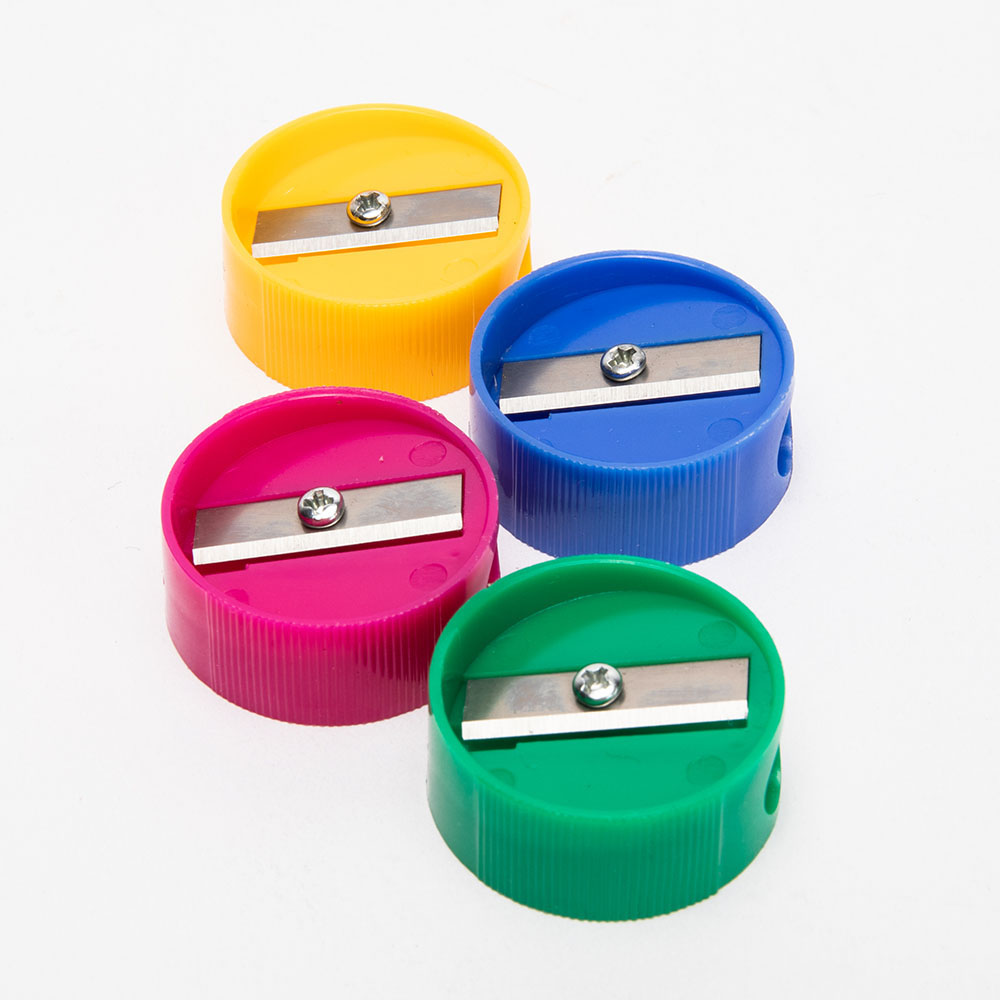 Mini Round 28mm Handheld Pencil Sharpener Fancy