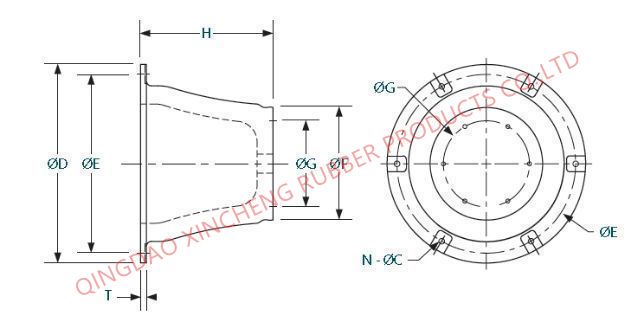 Ship Wharf Super Cone Rubber Fenders With High Density Polyethylene Pads