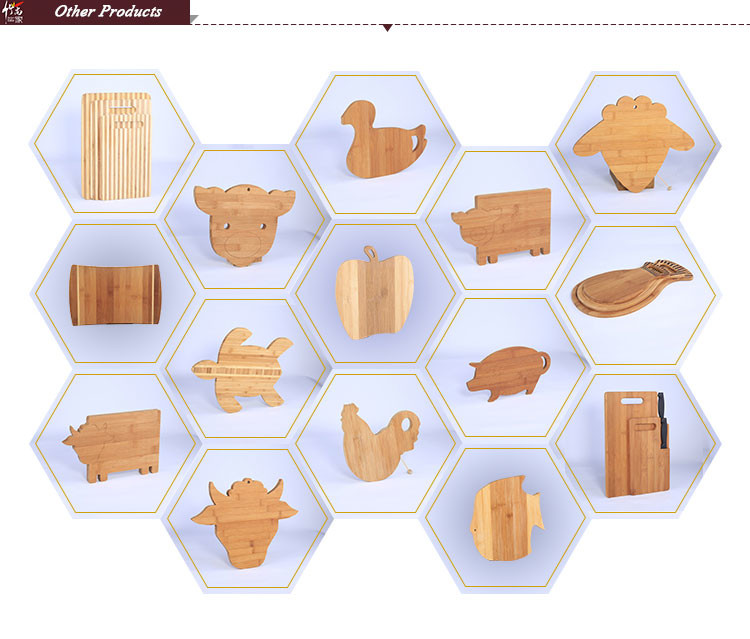 Natural and eco-friendly Fruits vegetables kitchen cutting board bamboo shape