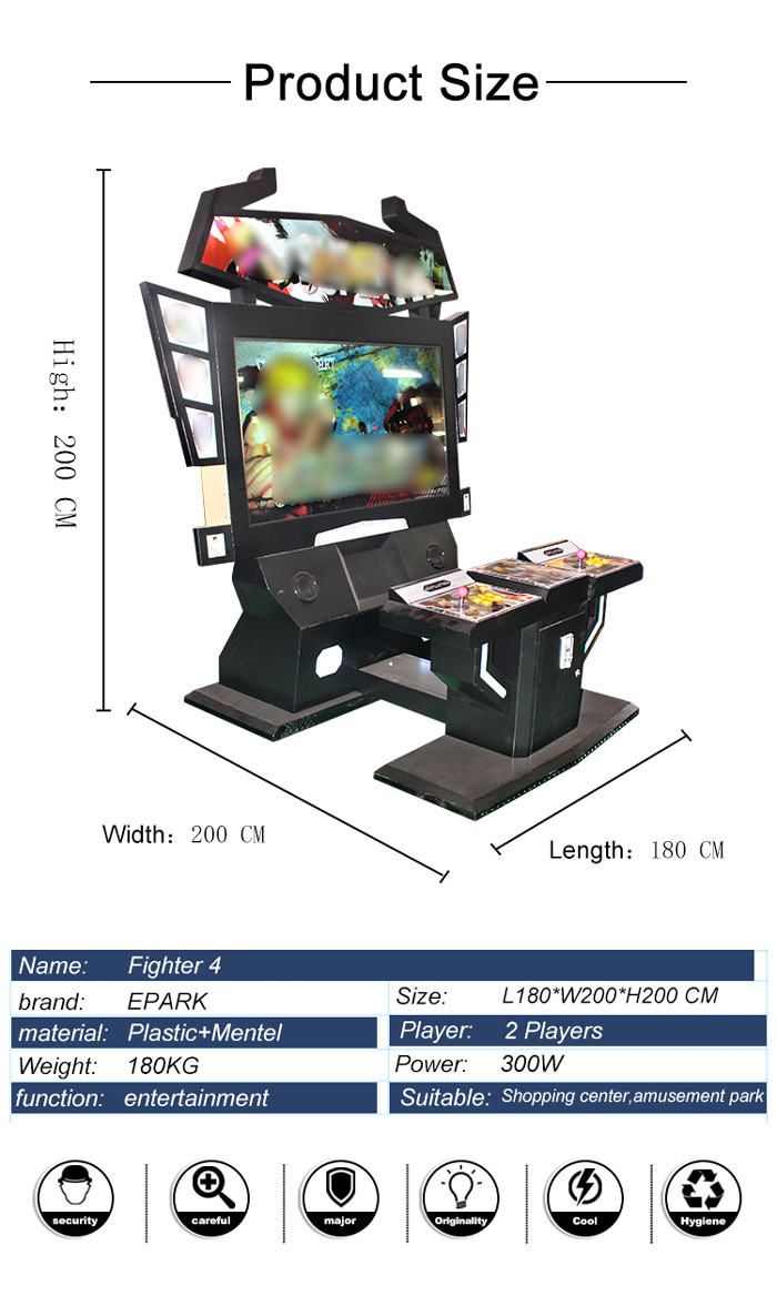 Street Fighter Double Players Coin Operated Arcade Machines