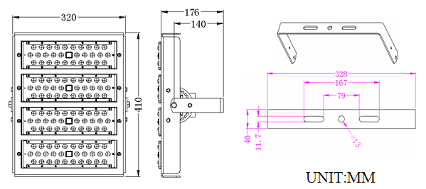 Aluminum alloy lamp body High Brightness 160lm/w Football Ground 200w Led Outdoor Flood Light Ip65