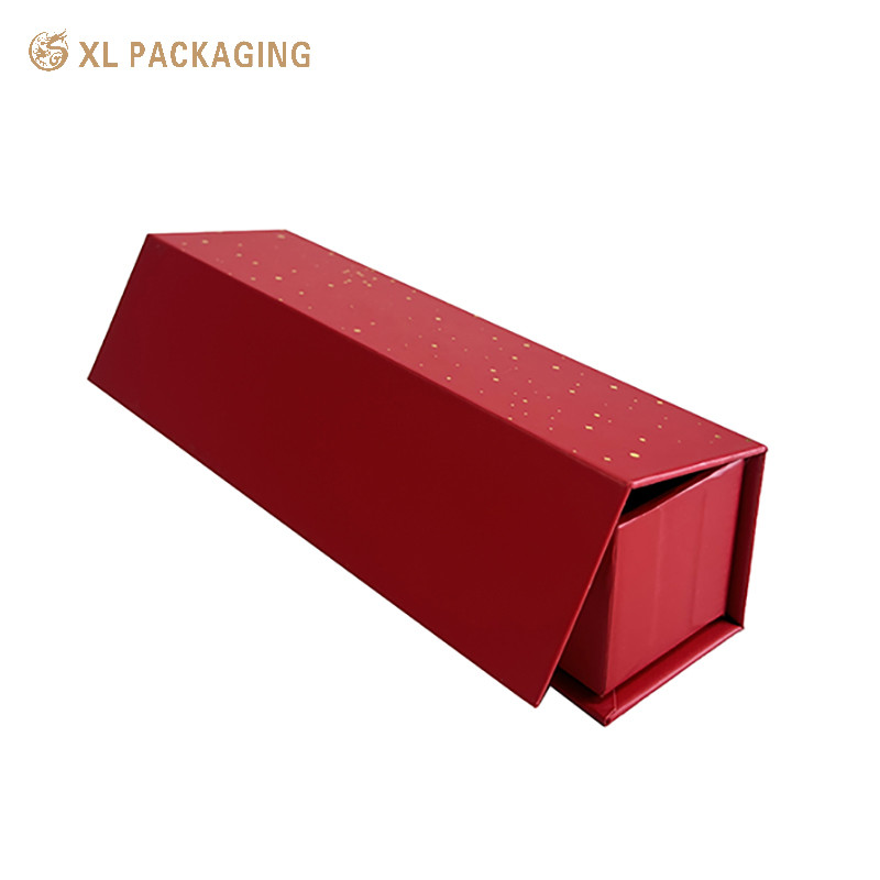 Red Printing Magnetic Closure Box Jewelry 157gsm Art Paper Luxury Gift Box Packaging