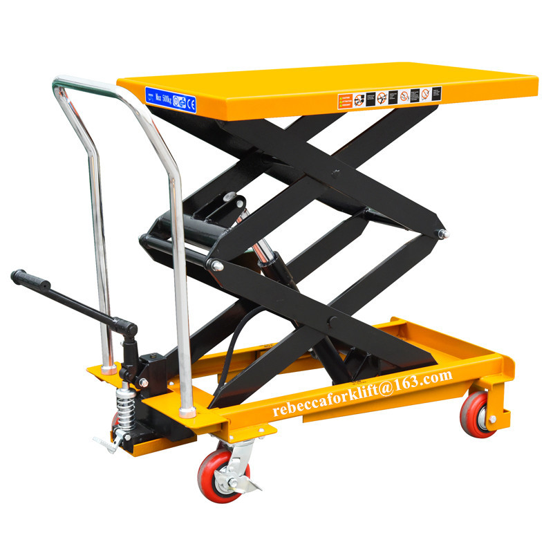Mini Manual Lift Table , 1.5 Ton 1700MM Hand Scissor Lift Table Long Service Life