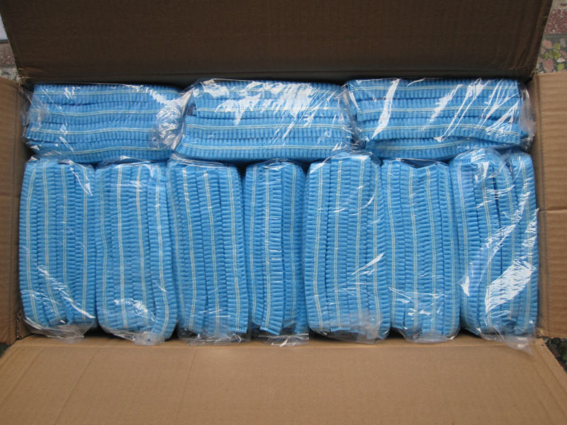 Single Use Disposable Head Cap Hair Net , Bouffant Surgical Caps Non woven