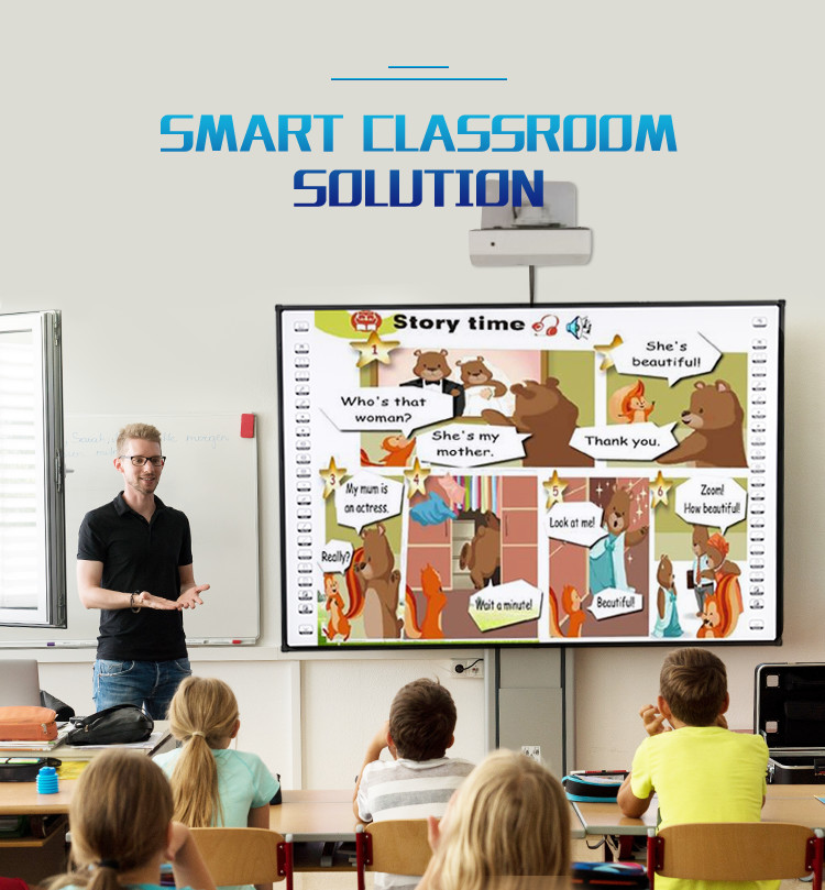 Electronic DTV Optical Interactive Whiteboard 2 Touch Points