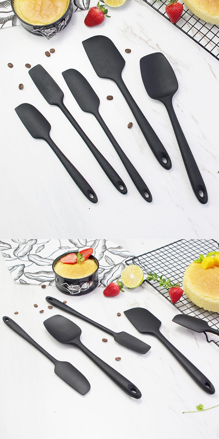 4 Pieces Non Scratch Silicone Spatula Set For Home Kitchen