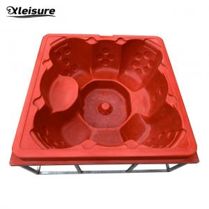 China 8-person all-seater square hot tub mould for wood-fired hot tub, hot tub with wood burner, hot tub with a stove bathtub on sale