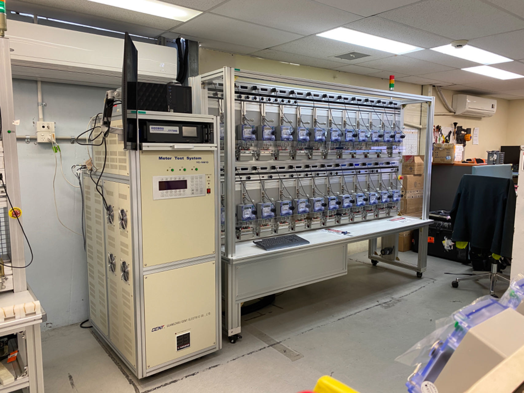 Customized YC1891D-6 Single Phase Energy Meter Test Bench For Industrial
