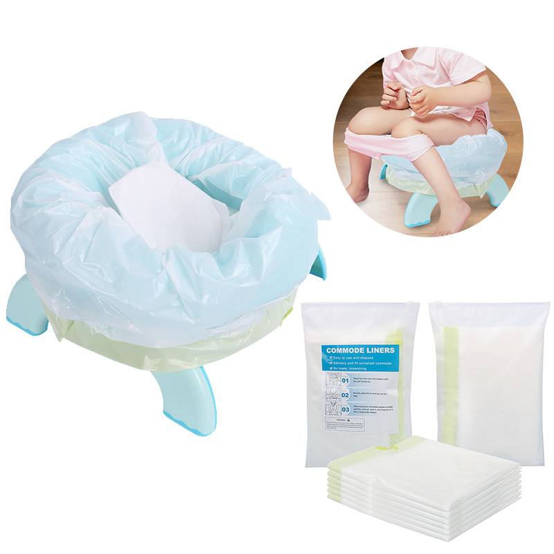 Plastic Disposable Portable Potty Liners For Potty Chairs Customized Logo