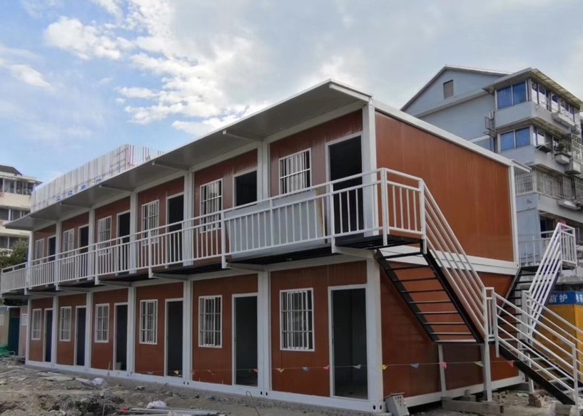 Glass Curtain Wall Steel Structure Prefabricated Container Home