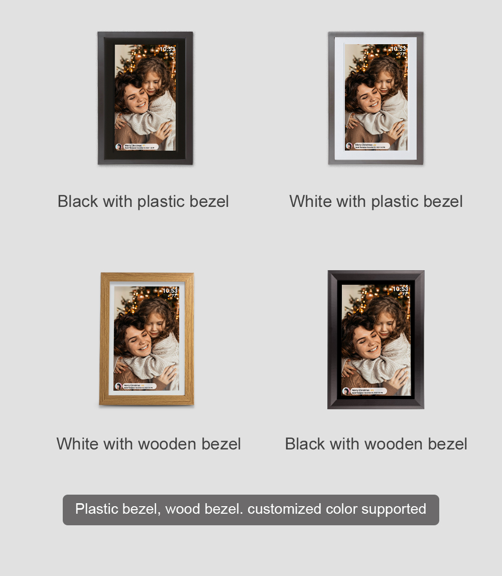 10.1 Inch Frameo App Digital Picture Frame Multi-User Touch Screen Share Photos Videos
