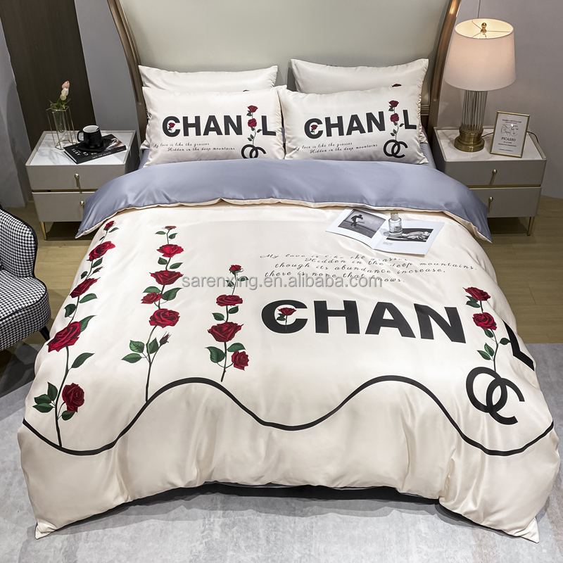 100% Polyester Pillowcase Duvet Cover Sets Luxury Bedding Set for Adult Home Bed Cover