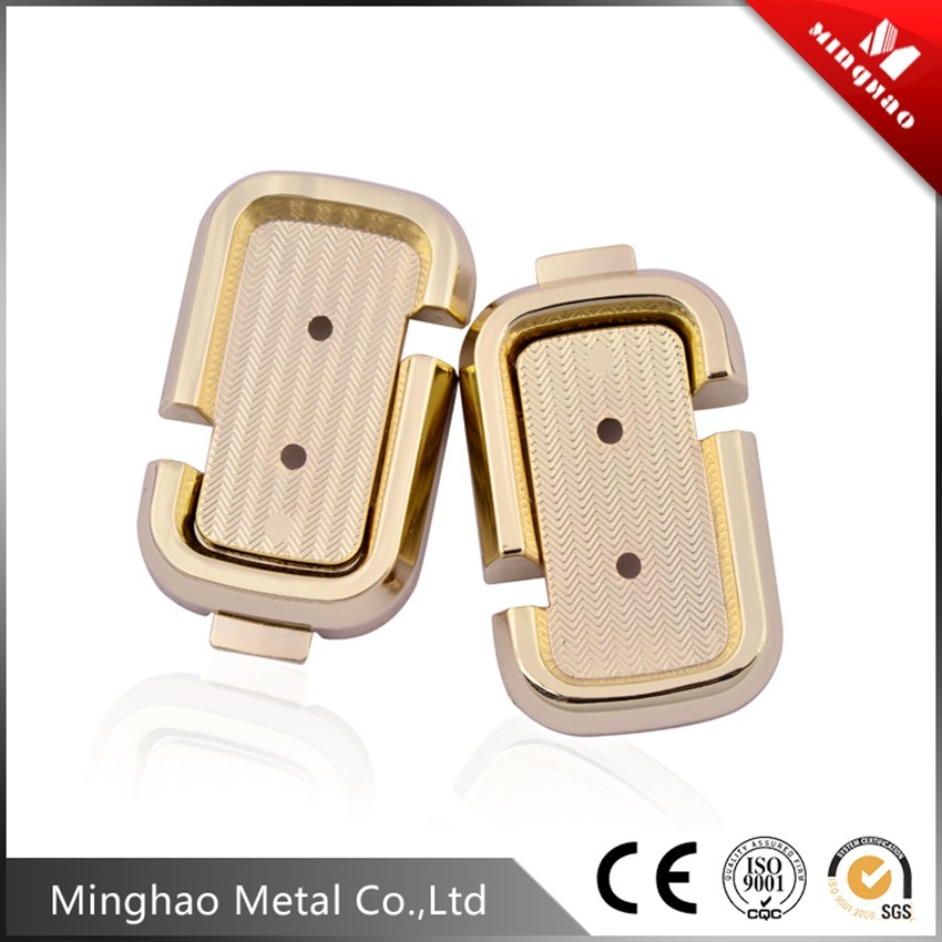 Factory direct square metal parts buttonfor handbag,53.92*33.4MM