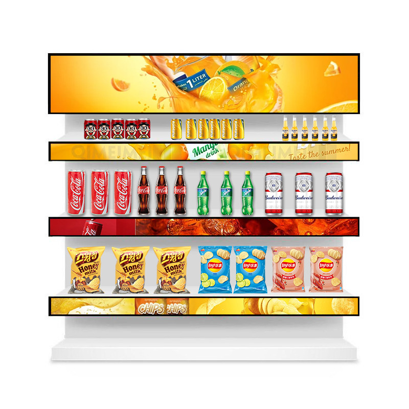 VETO Androids Ultra Wide Digital Shelf Edge Advertising Screen High Contrast Bar LCD Display For Retail Store