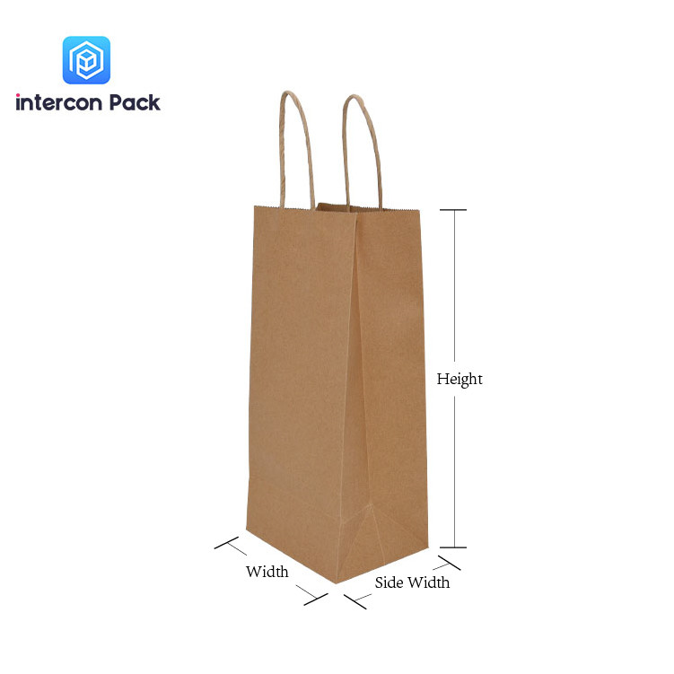 11.02x4.92x3.86 Inch Paper Handle Bags Offset Printing For Shopping