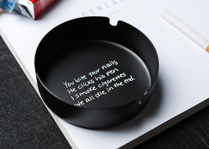 Creative Daily Household Products Round Stainless Steel Cigar Ashtray