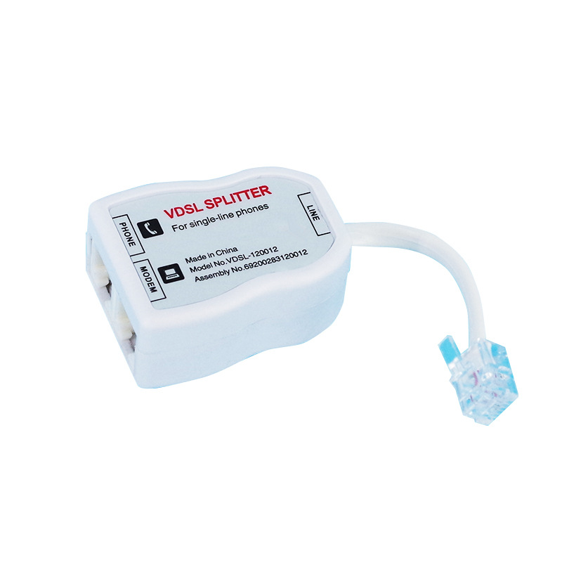 VDSL ADSL RJ11RJ45 6P4C Splitter Adapter SP-201 with Inner Conductor Tc