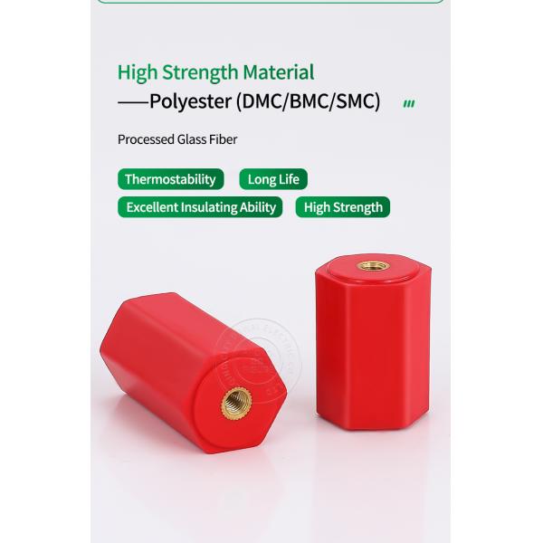 DMC Fibreglass Busbar Isolator EN Polyester Standoff With Screw High Strength