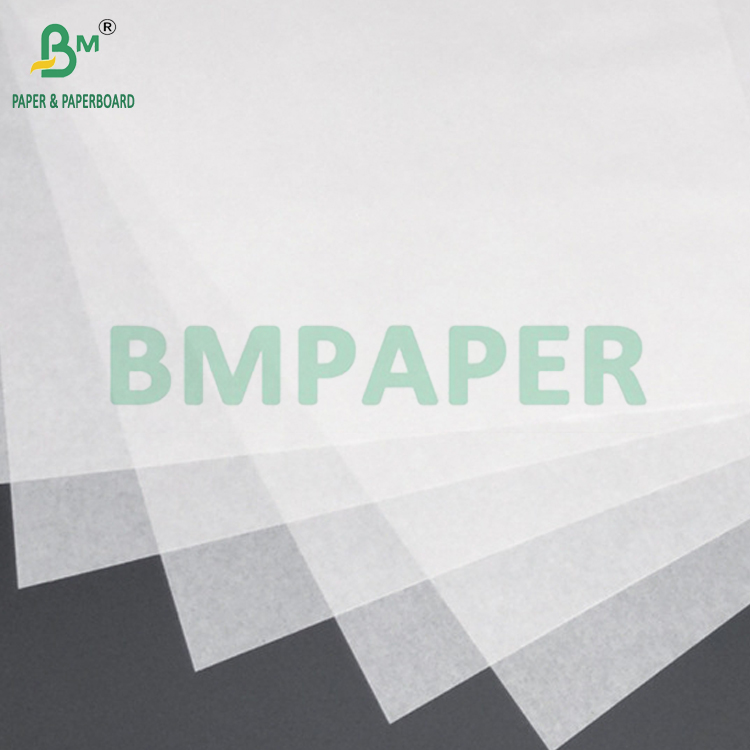 35gsm 40gsm MG Bleached White Kraft Paper For Food Wrapping High Strength 70cm