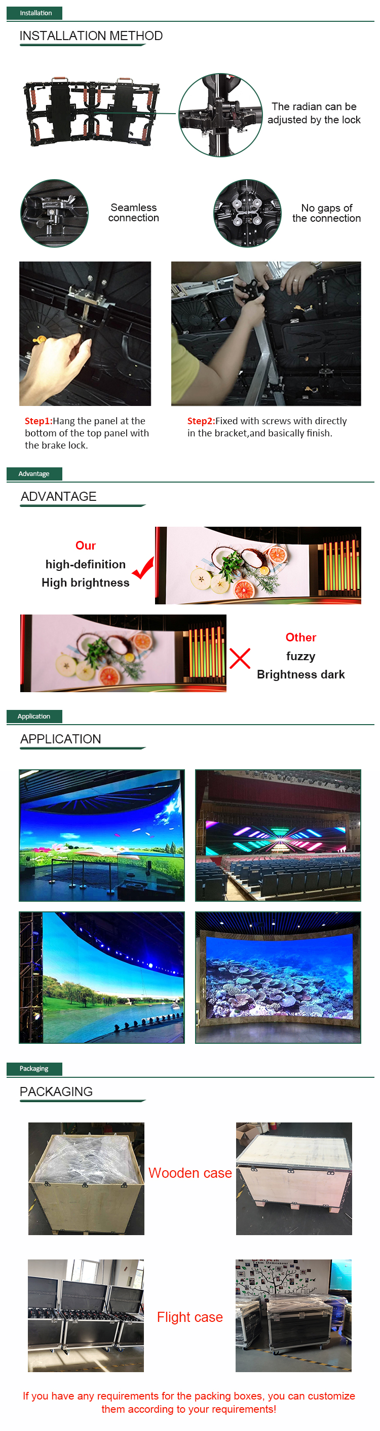 Portable Rental Event 3D Curved LED Display P2.5 P2.9 P3.91 For Stage