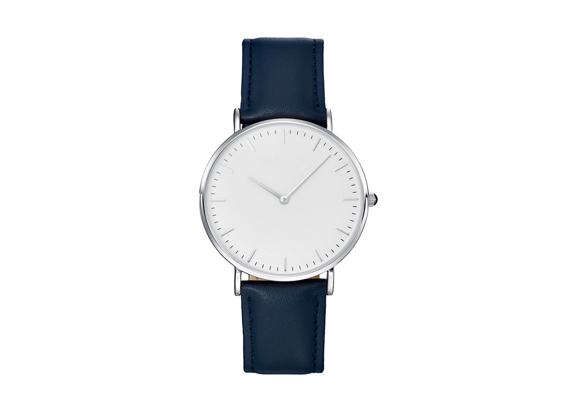 7mm Thickness Style Quartz Ladies Wrist Watches Alloy Genuine Leather Strap 2 Hands