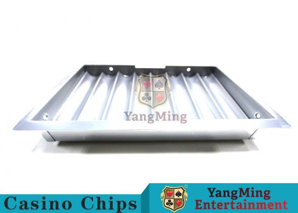 8 Row Thick Silver Color Poker Chip Trays Blackjack Gambling Table Ceramic Chips Single Layer Convenient To Counting