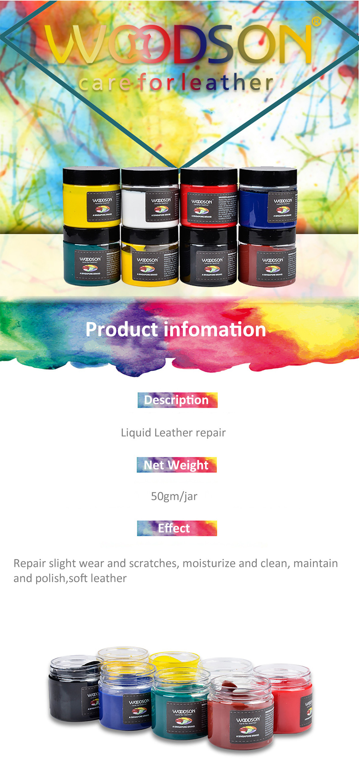 Quick dry Leather Coloring Repair Kit Restore Leather For Shoes 50g