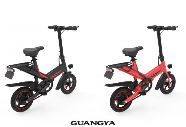 Quality Portable Electric Bicycle Folding Road Bike 14 Inch Front / Rear Double Disc Brake for sale