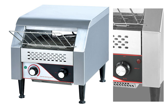 Commercial Stainless Steel 11KG Mini Electric Conveyor Toaster With Cover Bread Making Machine